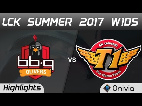 BBQ vs SKT Highlights Game 1 LCK SUMMER 2017 BBQ Olivers vs SK Telecom T1 By Onivia