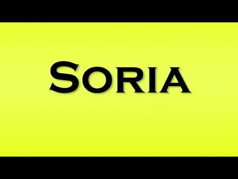 Pronunciation of Soria