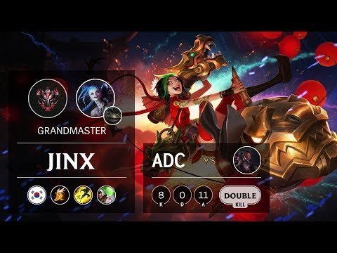 Jinx ADC vs Lucian - KR Grandmaster Patch 9.12