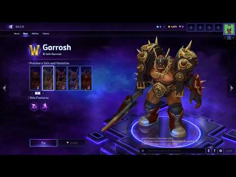 El Jefe Garrosh skin spotlight (new Garrosh legendary skin in heroes of the storm)