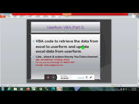 VBA code to retrieve data from Excel to Userform and update data in Excel from userform (Part 5)