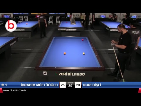 İBRAHİM MÜFTÜOĞLU & NURİ DİŞLİ Bilardo Maçı - 2018 ERKEKLER 3.ETAP-3.TUR