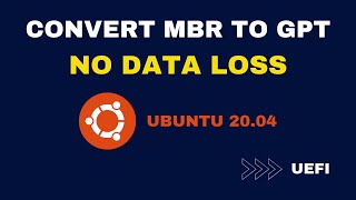 [How to] Convert MBR to GPT in Ubuntu 20.04 | Without Data Loss | Very Easy | (2021)
