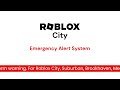 New Roblox City EAS Scenario.  (Thunderstorm Warning,  Fake)
