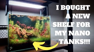 I BOUGHT A NEW SHELF FOR MY NANO TANKS!