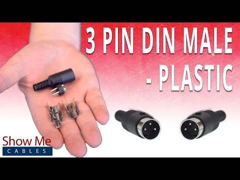 How To Install The 3 Pin DIN Male Solder Connector - Plastic