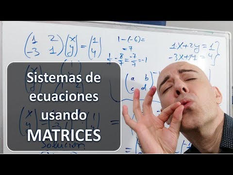 SISTEMA DE ECUACIONES CON MATRICES 2X2. Método matricial ecuaciones lineales