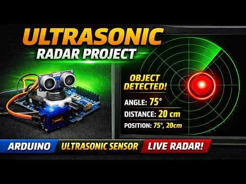 Ultrasonic Radar System Using Arduino | Real-Time Radar GUI with Object Detection