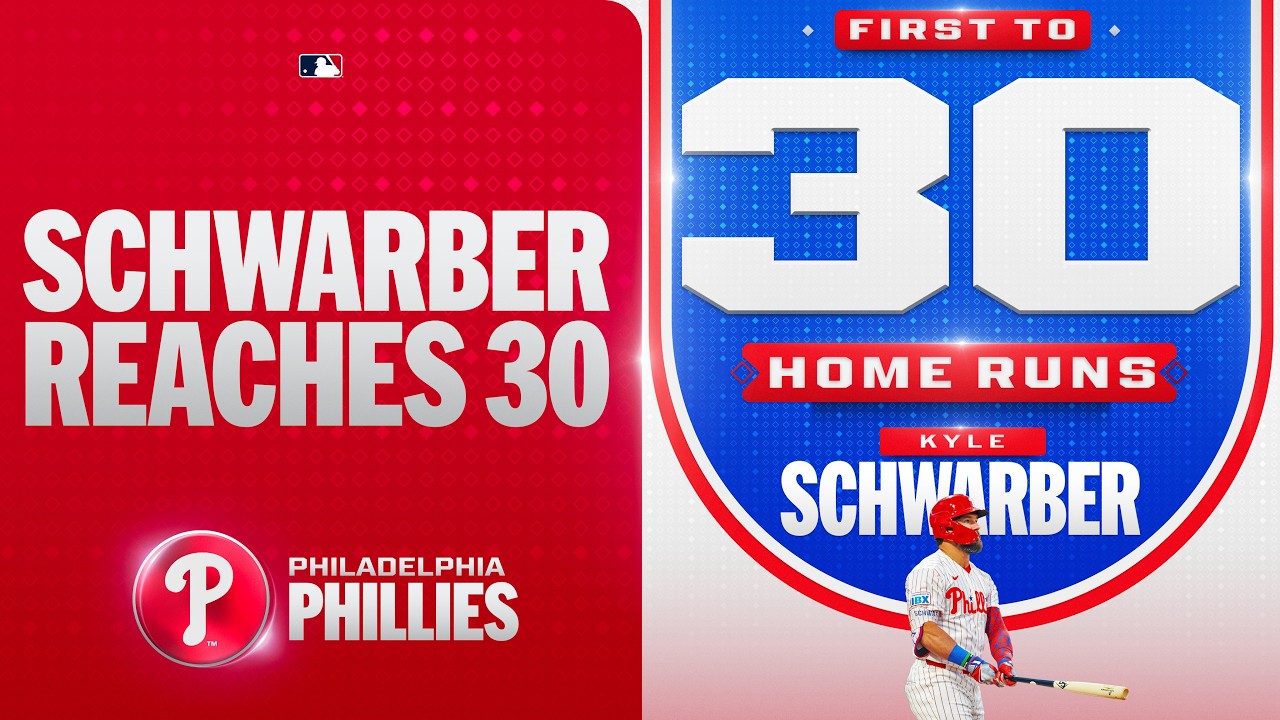 30 FOR SCHWARBER! 🔥 Phillies slugger gives the team the lead with CLUTCH homer | MLB Highlights