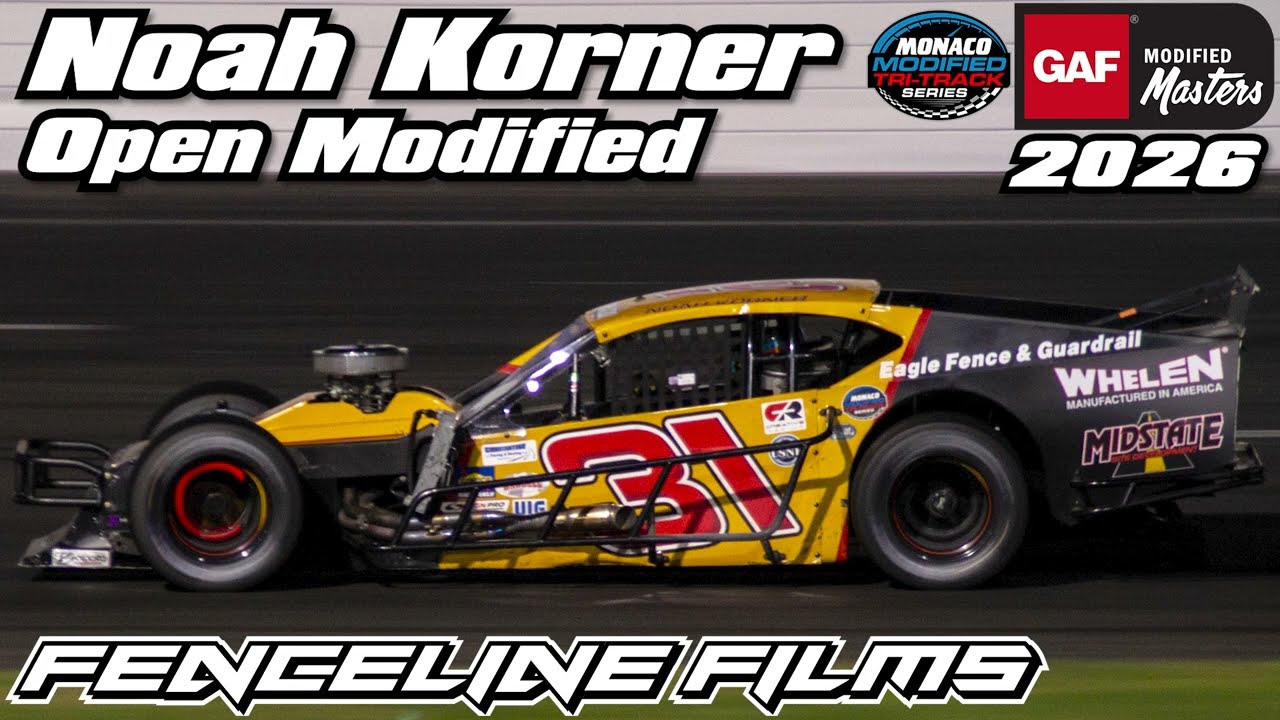 Noah Korner at Monaco Tri Track Modified Masters