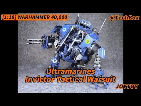 Joytoy Warhammer 40K, Ultramarines Invictor Tactical Warsuit, 1/18 scale action figure