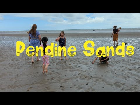 Pendine Sands in Summer fun in the beach (4k)