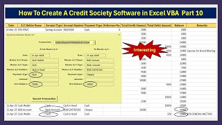 Download the video "How To Create A Credit Society Software in Excel VBA Part10"