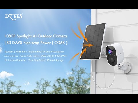 Safeguarding Your Space: Dzees G6K Wireless Security Camera with Solar Panel - 24/7 Protection】