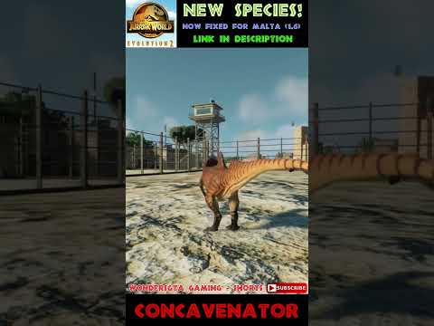 CONCAVENATOR! - FIXED FOR MALTA DLC - New Species! - Jurassic World Evolution 2 Mods - #shorts
