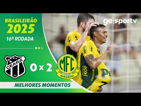 Gols e lances de Ceará x Mirassol