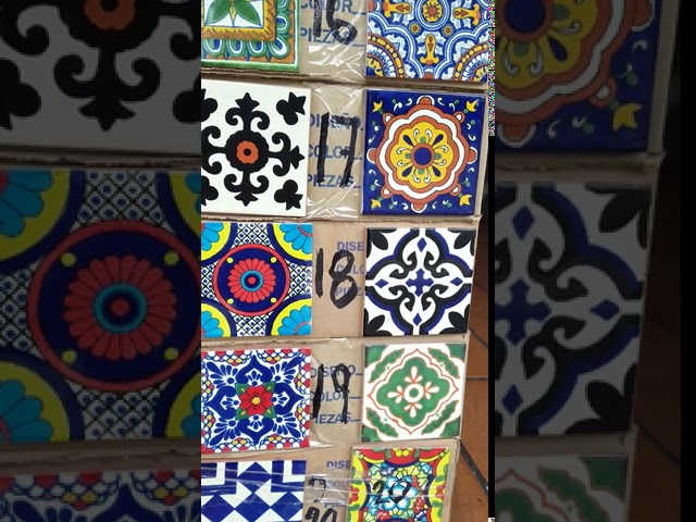 Vídeo relacionado con Tumia LAC - Azulejos Talavera Mexicanos Artesanales Estilo Xavier - Ceramica para Manualidades y Salpicadero Cocina Bano - Azulejo individual