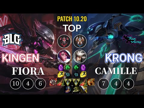 BLG Kingen Fiora vs RNW KronG Camille Top - KR Patch 10.20