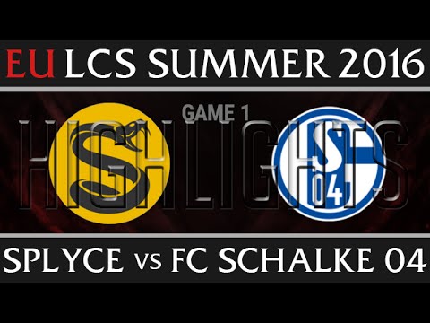 Splyce vs FC Schalke 04 Game 1 Highlights - EU LCS Week 2 Summer 2016 - SPY vs S04 G1