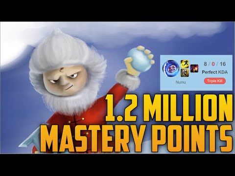 PLATINUM NUNU SUPPORT 1,200,000 MASTERY POINTS- Spectate Highest Mastery Points on Nunu