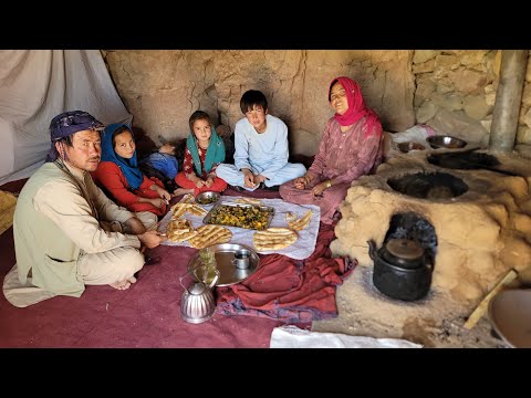 Hidden Lives: Family Survives in Tiny Afghan Cave | Cooking Delicious Recipe 😍🤤