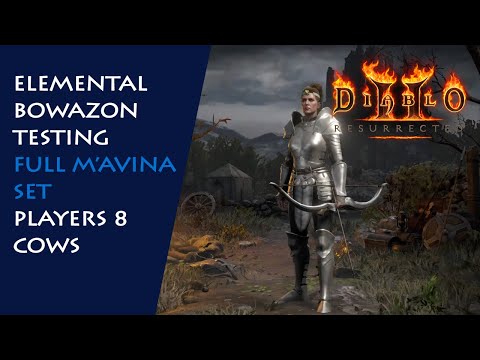 Elemental Bowazon Series: Full M'avina Set (Cold), P8 Cows - Diablo 2 Resurrected