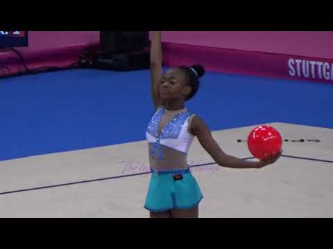 Sofia HIGINO (ANG) ball - 2015 Stuttgart worlds Qualifs