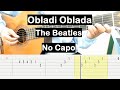 Obladi Oblada Guitar Tutorial No Capo (The Beatles) Melody Guitar Tab Guitar Lessons for Beginners