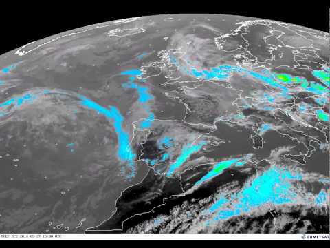 Europe percipation/clouds timelapse 27-05-2014