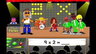 2 Times Table Song - Percy Parker - Wave Your Arms In The Air With Percy - animation, lyrics &amp; GRID