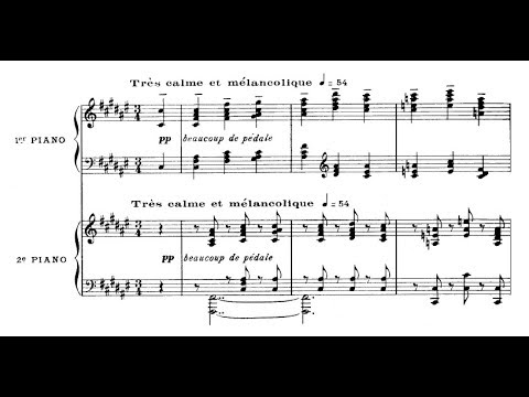 Francis Poulenc - Elegie for two pianos FP 175 (audio + sheet music)