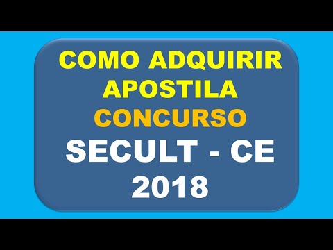 Baixar Apostila SECULT - CE 2018