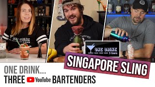 Singapore Sling Gin Tiki Cocktail - 3 YouTube Bartenders