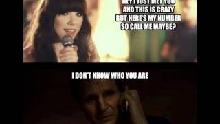 Liam Neeson call me maybe meme