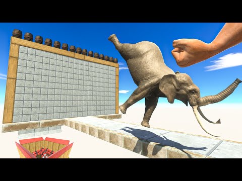 Epic Punch on Wall and TNT - Animal Revolt Battle Simulator