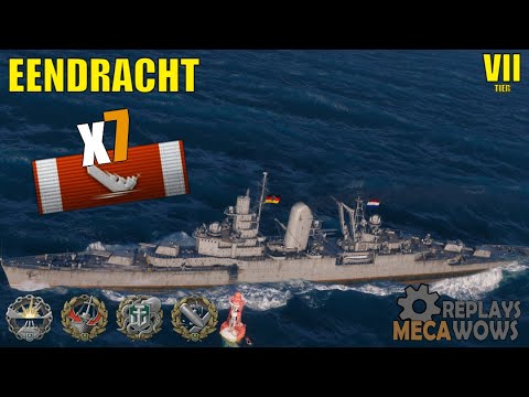 Cruiser Eendracht 7 Kills & 164k Damage | World of Warships Gameplay
