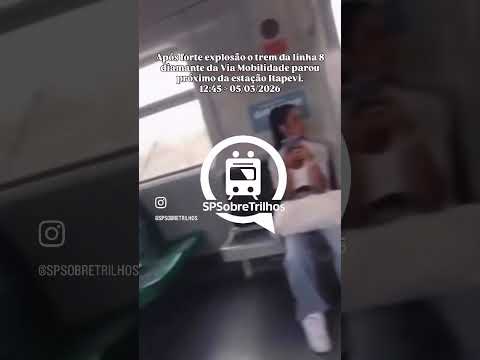 05/03/2026 Após forte explosão o trem da linha 8 diamante parou próximo da estação Itapevi.
