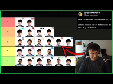 Caedrel Reacts To Esportmaniacos Worlds Tier List For Top Lane