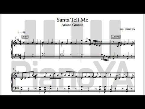 Ariana Grande - Santa Tell Me (Super Easy) by PianoYA Sheet