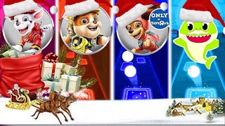 PAW Patrol: The Mighty Movie | MARSHALL VS RUBBLE VS LIBERTY VS BabyShark 🎄🎅Tiles Hop EDM Rush!