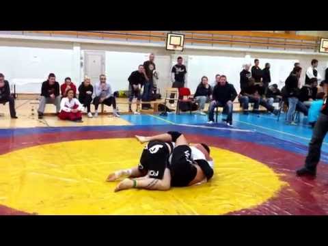 Submission wrestling fight Vegard Aasheim (clean white t-shirt)