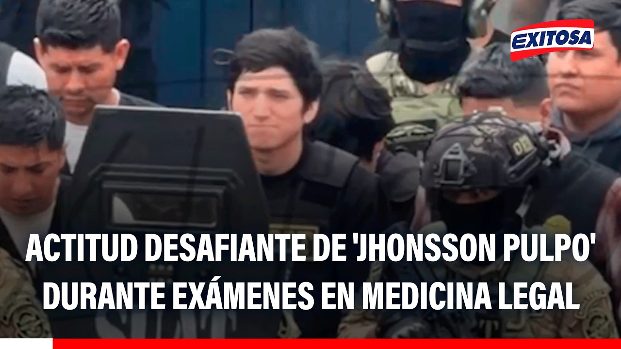 🔴🔵 En imágenes exclusiva "Jhonsson Pulpo" se mostró desafiante durante exámenes en Medicina Legal