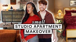 *EXTREME* 485 Sq ft STUDIO APARTMENT Makeover (Rental Friendly)