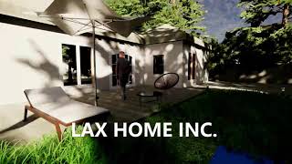 Our backyard design with pool and BBQ