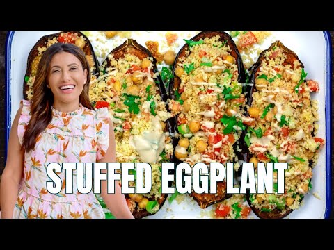 Easy Vegetarian Stuffed Eggplant | The Mediterranean Dish