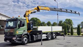 Mercedes-Benz ANTOS 2540 / 6x2 / SKRZYNIOWY 6,4 M / HDS EFFER CRANE 265 / MAX  kamion s ravnom platformom | Slika 4 - Autoline