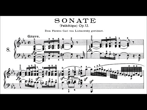 Beethoven: Sonata No.8 in C Minor, Op.13, "Pathétique" (Daniel Barenboim) | Score video