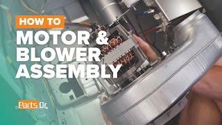 Replace the motor & blower assembly part # DC93-00101N on a Samsung dryer