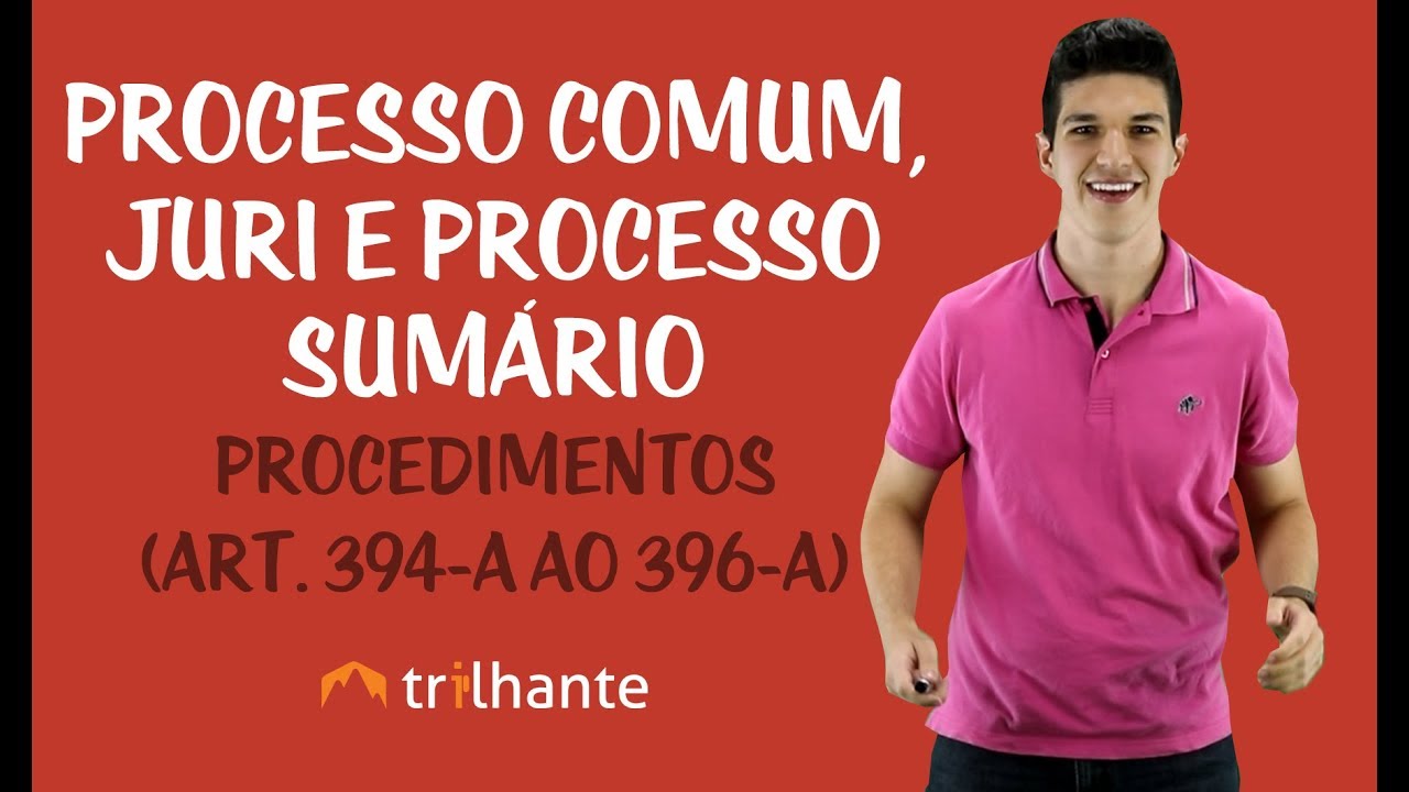 Processo Comum, Júri e Processo Sumário - Procedimentos (Art. 394-A ao 396-A)