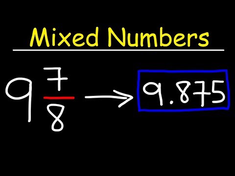 Converting Mixed Numbers to Decimals
